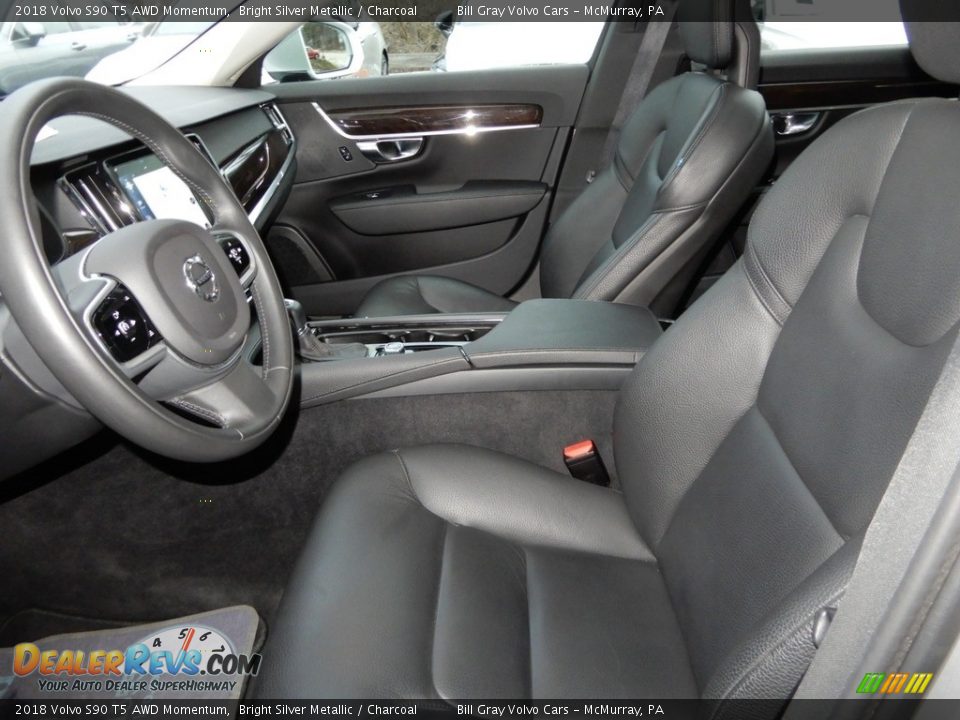 2018 Volvo S90 T5 AWD Momentum Bright Silver Metallic / Charcoal Photo #11