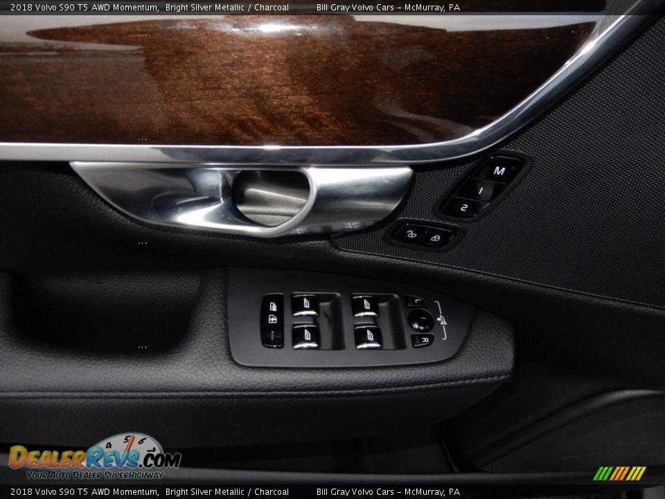 2018 Volvo S90 T5 AWD Momentum Bright Silver Metallic / Charcoal Photo #13