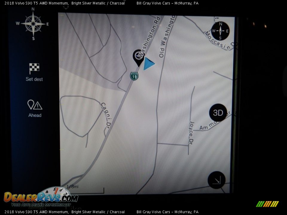 2018 Volvo S90 T5 AWD Momentum Bright Silver Metallic / Charcoal Photo #21