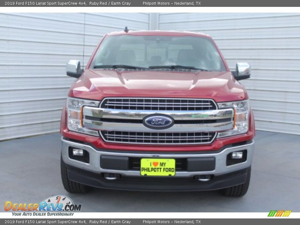 2019 Ford F150 Lariat Sport SuperCrew 4x4 Ruby Red / Earth Gray Photo #3