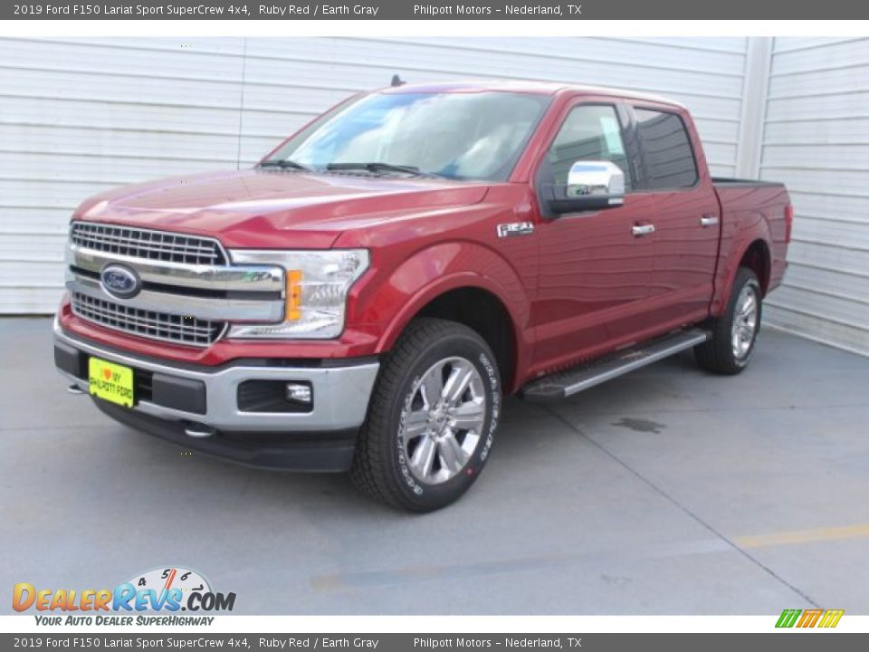 2019 Ford F150 Lariat Sport SuperCrew 4x4 Ruby Red / Earth Gray Photo #4