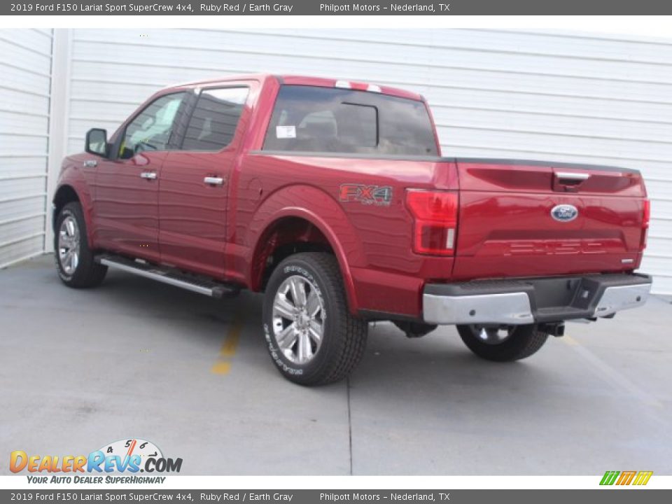 2019 Ford F150 Lariat Sport SuperCrew 4x4 Ruby Red / Earth Gray Photo #6