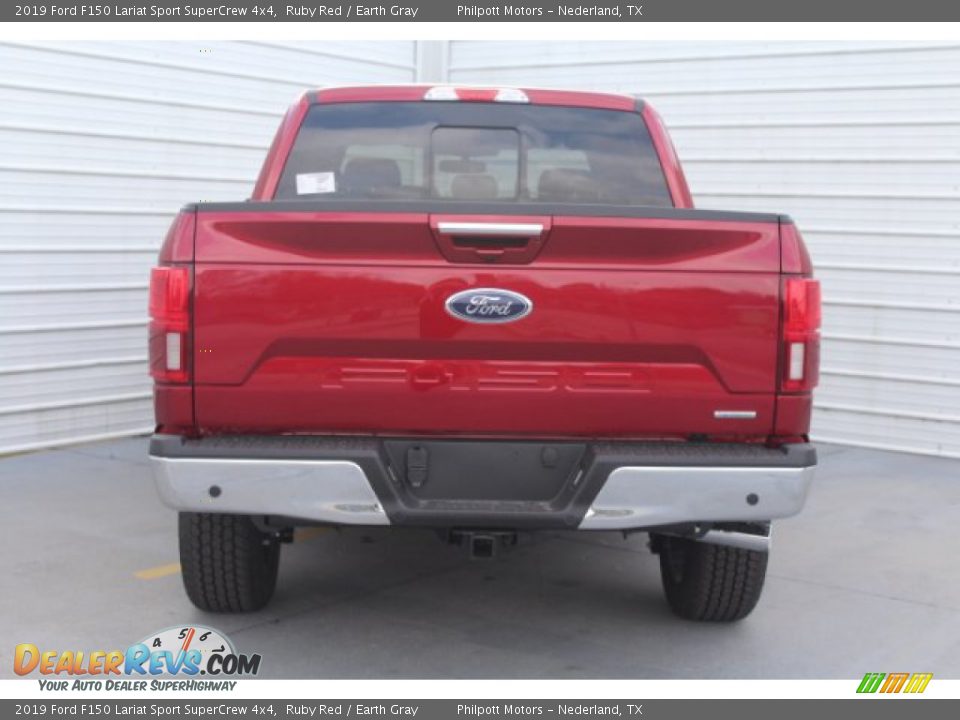 2019 Ford F150 Lariat Sport SuperCrew 4x4 Ruby Red / Earth Gray Photo #7