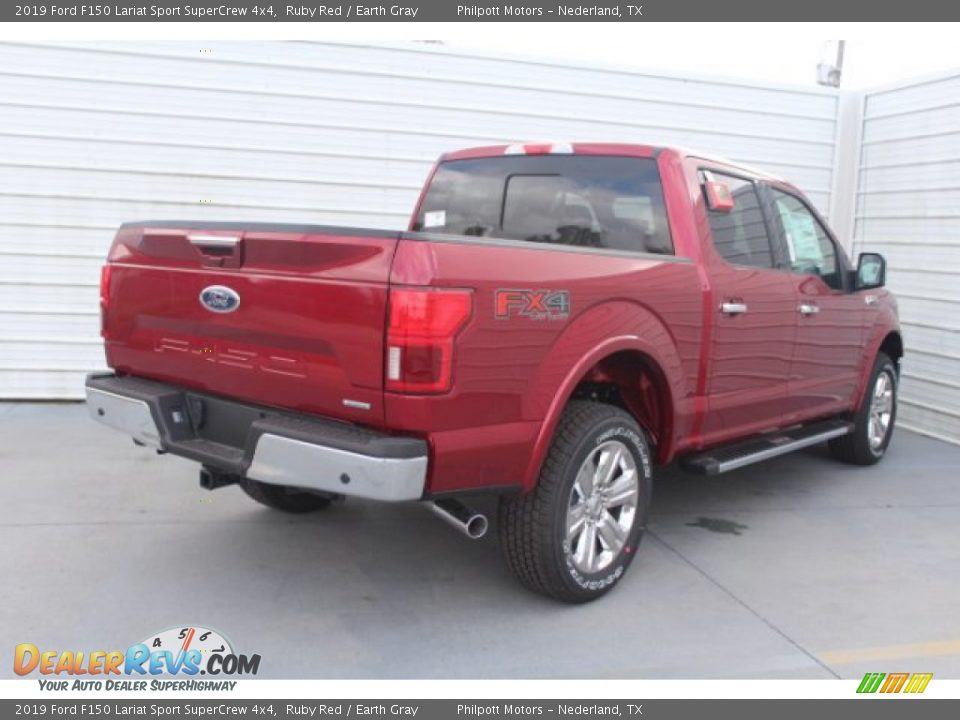 2019 Ford F150 Lariat Sport SuperCrew 4x4 Ruby Red / Earth Gray Photo #8