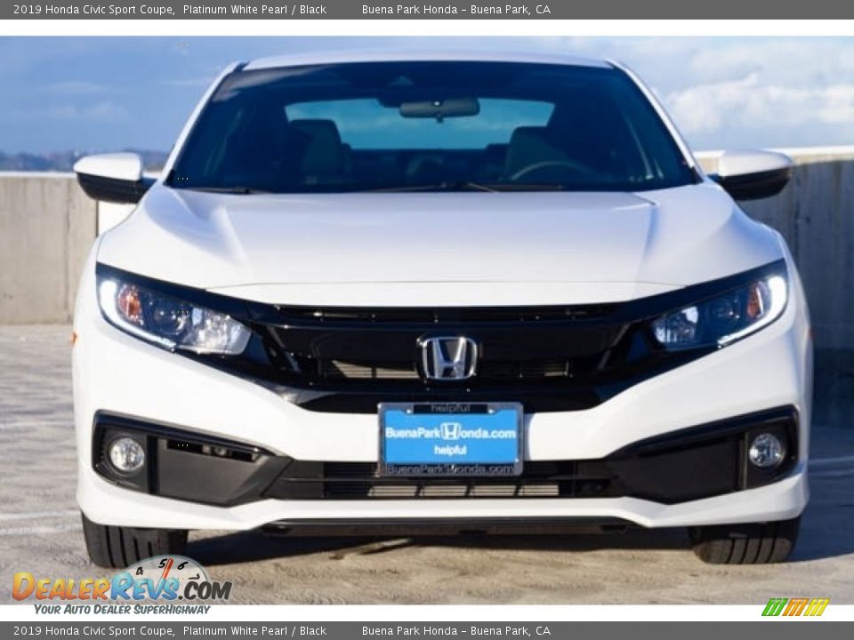 2019 Honda Civic Sport Coupe Platinum White Pearl / Black Photo #3