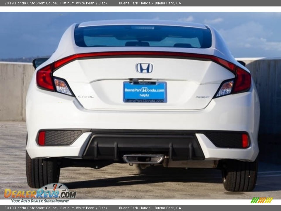 2019 Honda Civic Sport Coupe Platinum White Pearl / Black Photo #5
