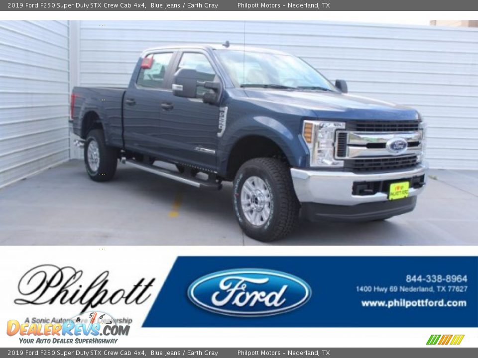 2019 Ford F250 Super Duty STX Crew Cab 4x4 Blue Jeans / Earth Gray Photo #1