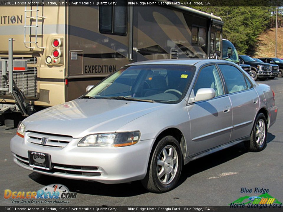 2001 Honda Accord LX Sedan Satin Silver Metallic / Quartz Gray Photo #1