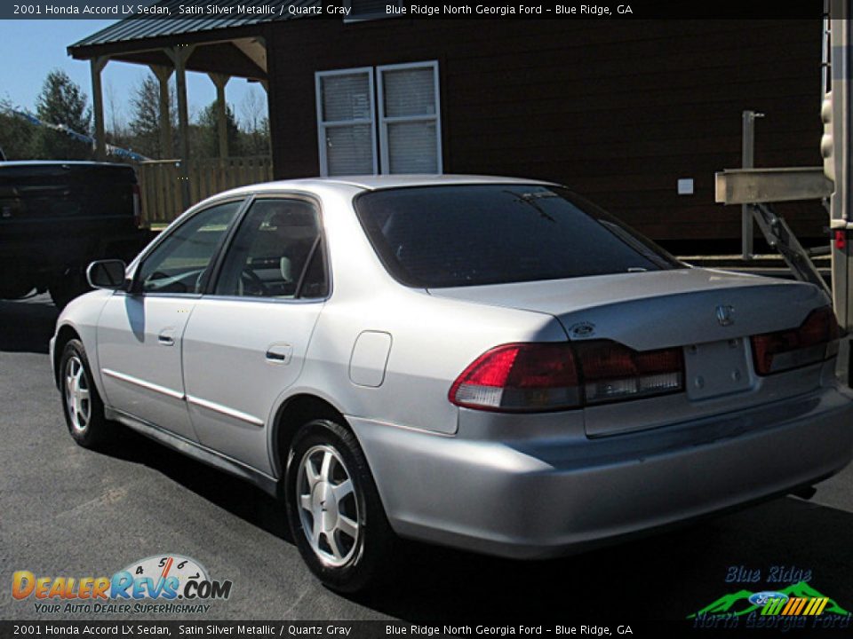 2001 Honda Accord LX Sedan Satin Silver Metallic / Quartz Gray Photo #3
