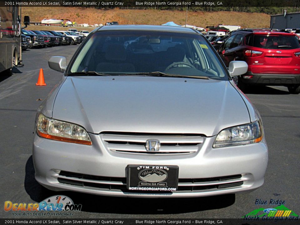 2001 Honda Accord LX Sedan Satin Silver Metallic / Quartz Gray Photo #4