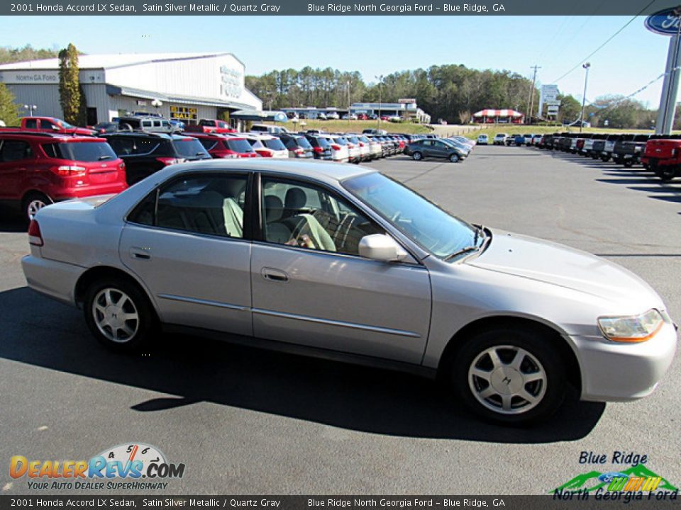 2001 Honda Accord LX Sedan Satin Silver Metallic / Quartz Gray Photo #7