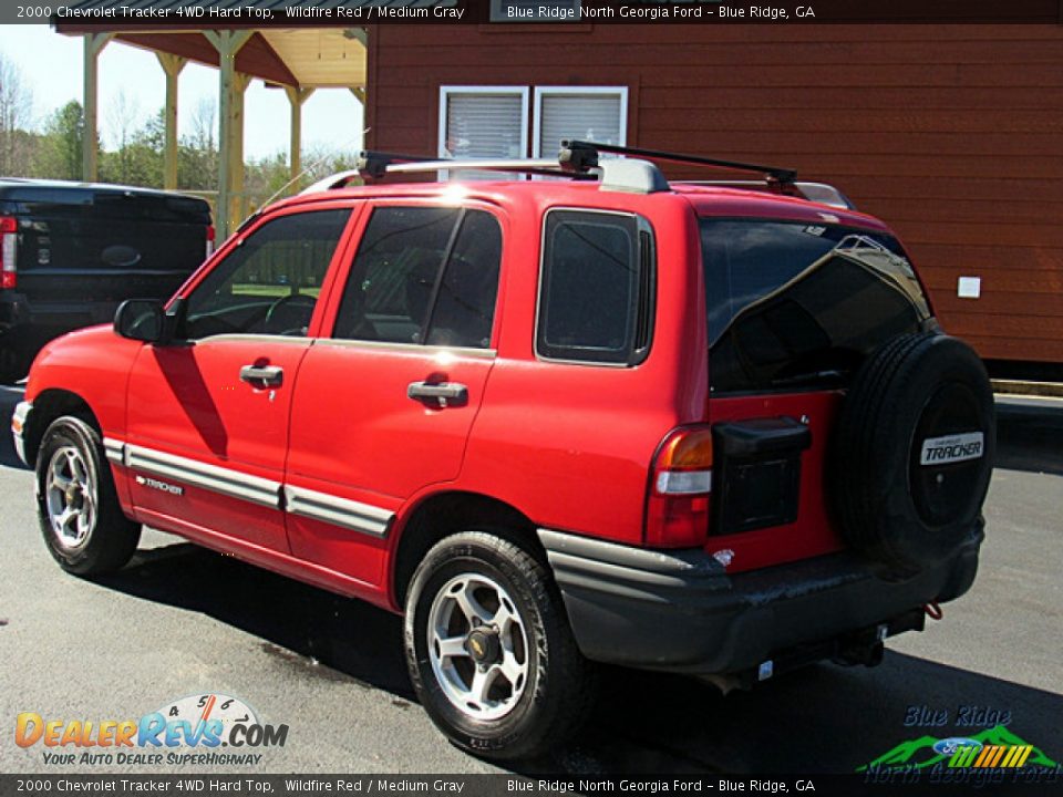 2000 Chevrolet Tracker 4WD Hard Top Wildfire Red / Medium Gray Photo #3