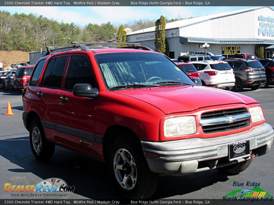 2000 Chevrolet Tracker 4WD Hard Top Wildfire Red / Medium Gray Photo #7
