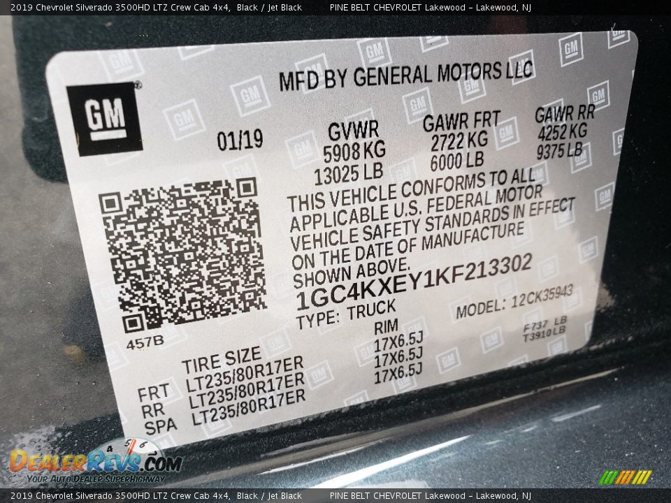 2019 Chevrolet Silverado 3500HD LTZ Crew Cab 4x4 Black / Jet Black Photo #9