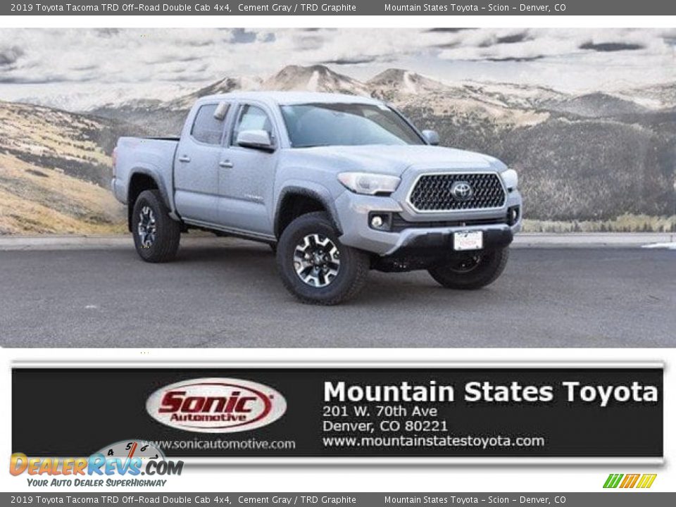 2019 Toyota Tacoma TRD Off-Road Double Cab 4x4 Cement Gray / TRD Graphite Photo #1