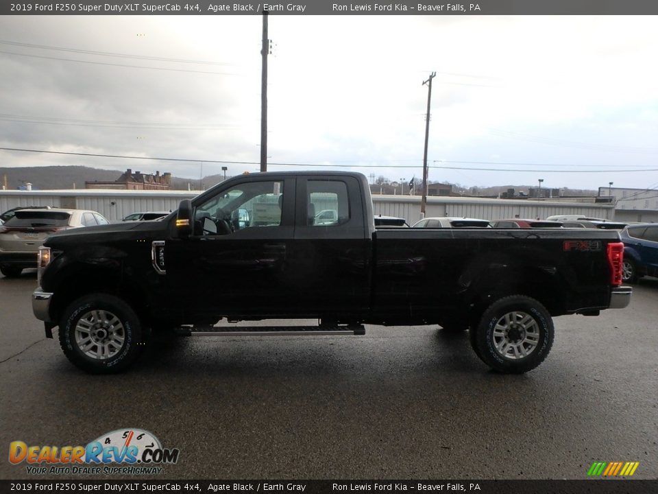 2019 Ford F250 Super Duty XLT SuperCab 4x4 Agate Black / Earth Gray Photo #6