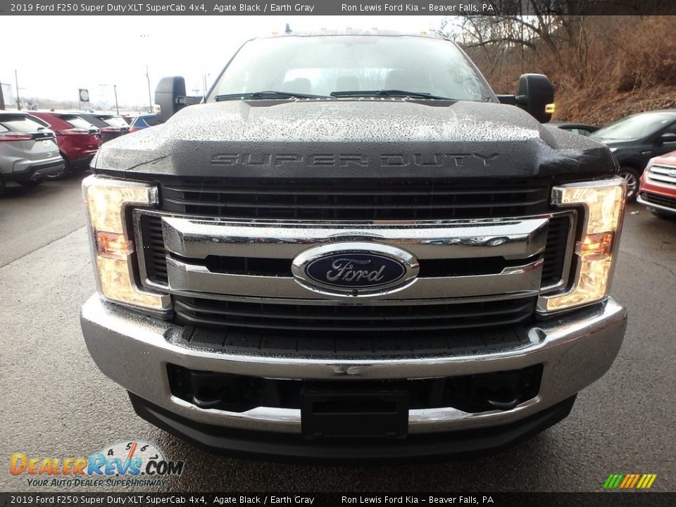 2019 Ford F250 Super Duty XLT SuperCab 4x4 Agate Black / Earth Gray Photo #8