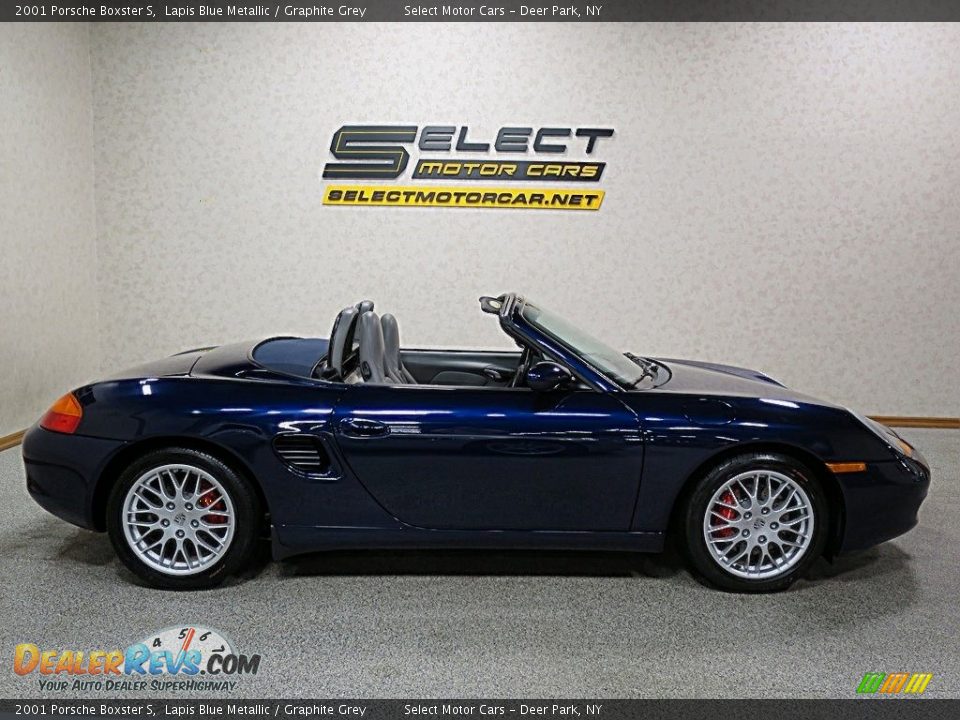 2001 Porsche Boxster S Lapis Blue Metallic / Graphite Grey Photo #12