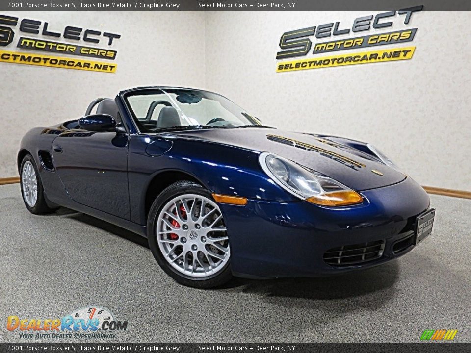 2001 Porsche Boxster S Lapis Blue Metallic / Graphite Grey Photo #13