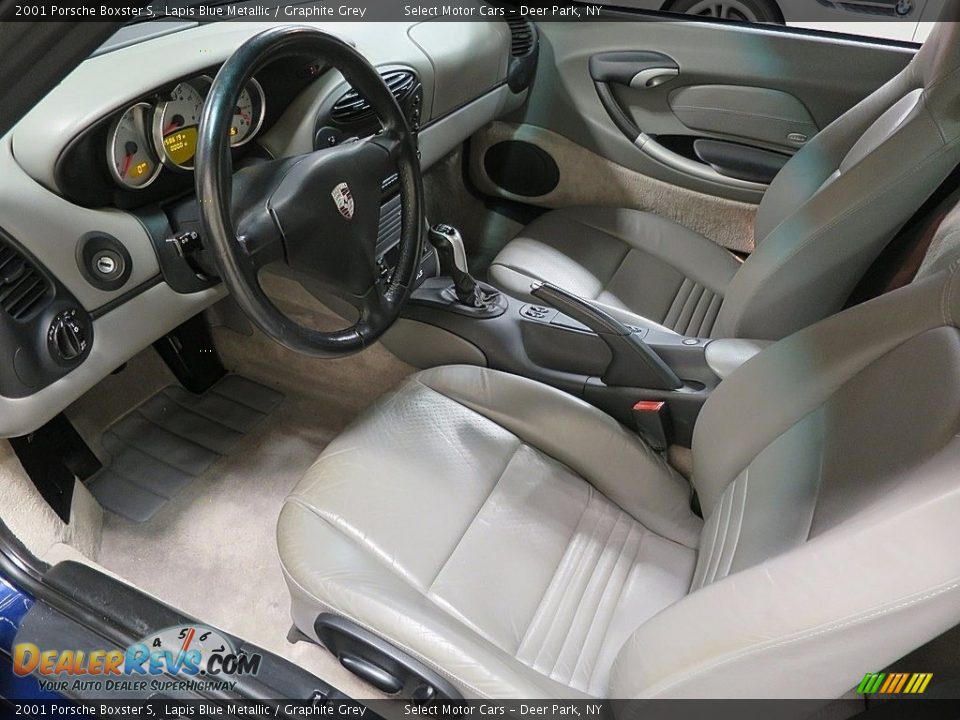 2001 Porsche Boxster S Lapis Blue Metallic / Graphite Grey Photo #17
