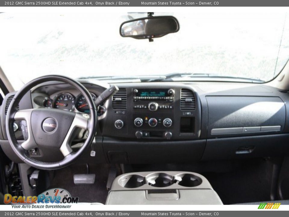 2012 GMC Sierra 2500HD SLE Extended Cab 4x4 Onyx Black / Ebony Photo #13