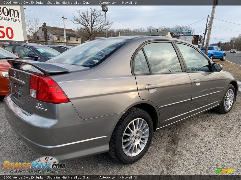 2005 Honda Civic EX Sedan Shoreline Mist Metallic / Gray Photo #3