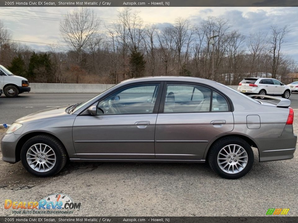 2005 Honda Civic EX Sedan Shoreline Mist Metallic / Gray Photo #8