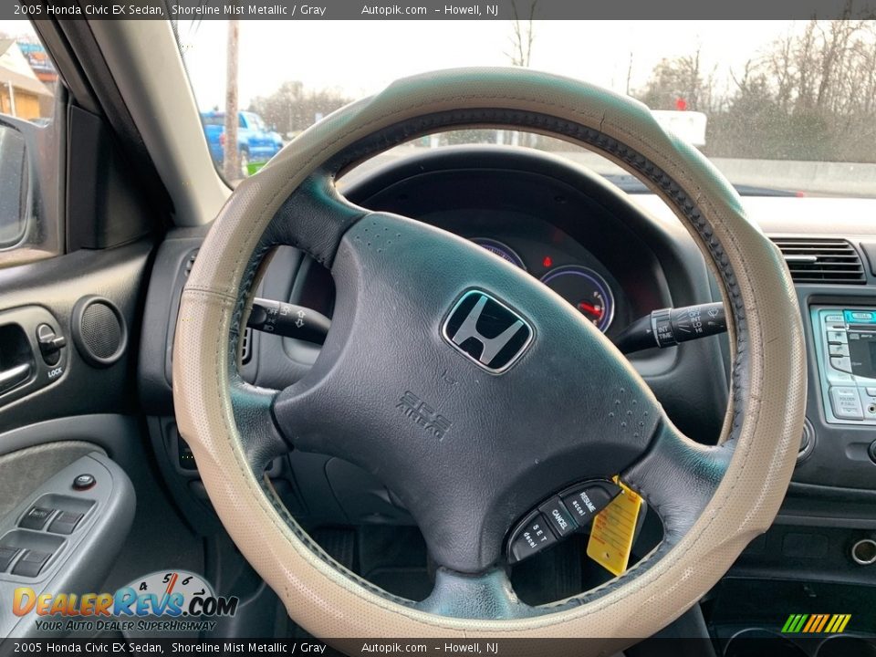 2005 Honda Civic EX Sedan Shoreline Mist Metallic / Gray Photo #17