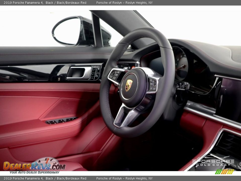 2019 Porsche Panamera 4 Black / Black/Bordeaux Red Photo #16
