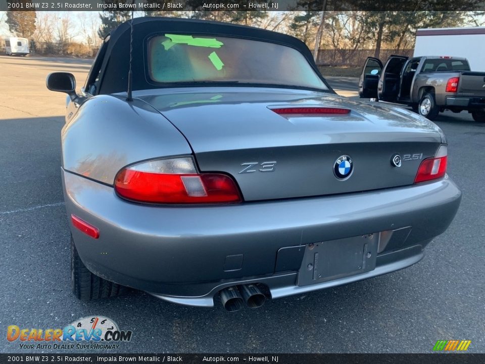 2001 BMW Z3 2.5i Roadster Impala Brown Metallic / Black Photo #6