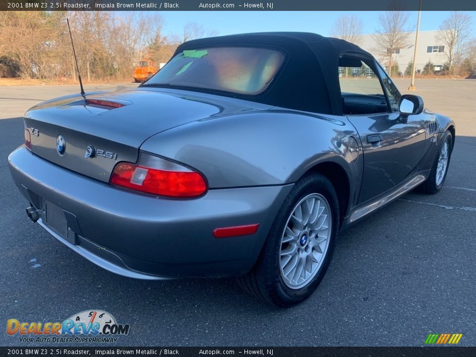 2001 BMW Z3 2.5i Roadster Impala Brown Metallic / Black Photo #9