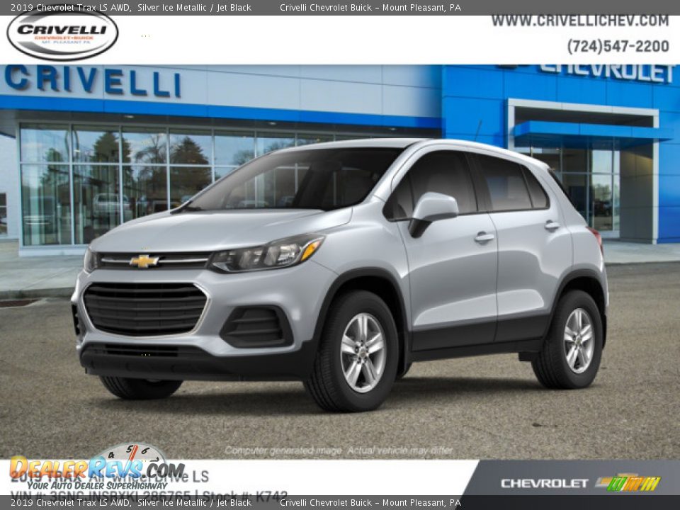 2019 Chevrolet Trax LS AWD Silver Ice Metallic / Jet Black Photo #1