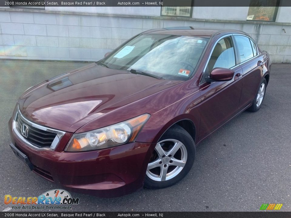 2008 Honda Accord LX Sedan Basque Red Pearl / Black Photo #2