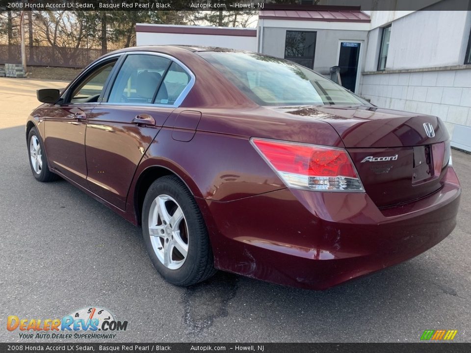 2008 Honda Accord LX Sedan Basque Red Pearl / Black Photo #4