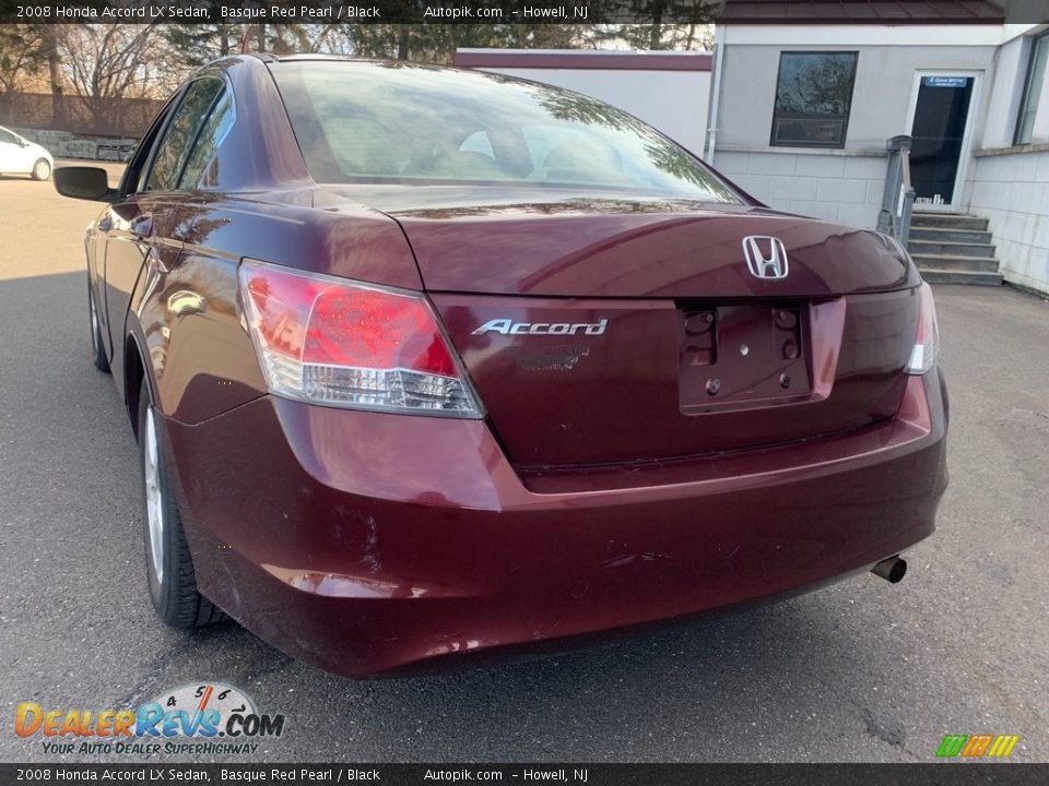2008 Honda Accord LX Sedan Basque Red Pearl / Black Photo #6