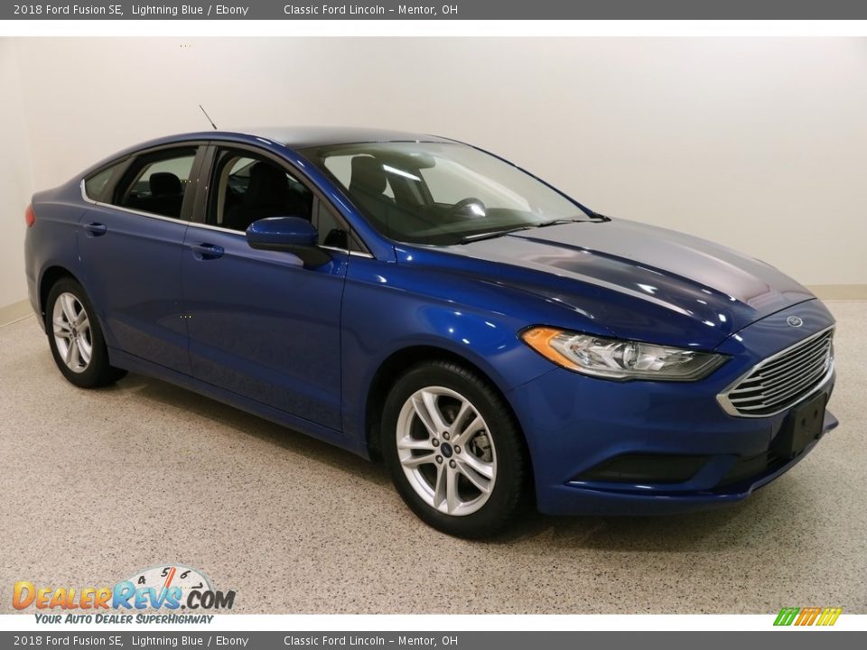 2018 Ford Fusion SE Lightning Blue / Ebony Photo #1