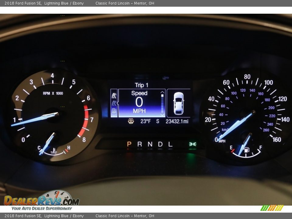 2018 Ford Fusion SE Lightning Blue / Ebony Photo #8