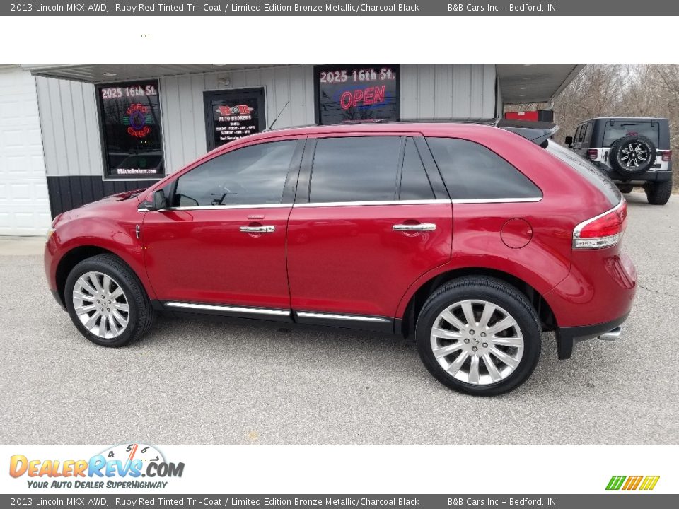 2013 Lincoln MKX AWD Ruby Red Tinted Tri-Coat / Limited Edition Bronze Metallic/Charcoal Black Photo #3