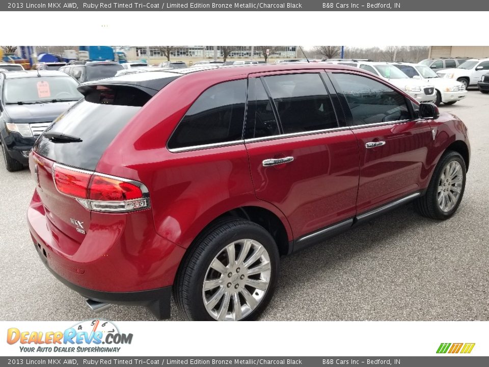 2013 Lincoln MKX AWD Ruby Red Tinted Tri-Coat / Limited Edition Bronze Metallic/Charcoal Black Photo #7