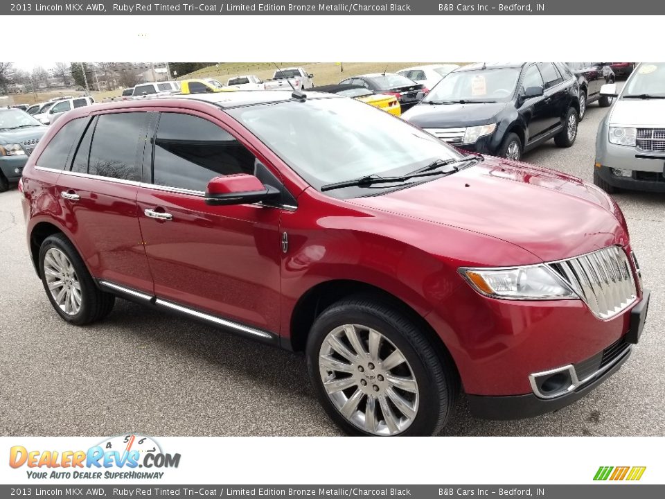 2013 Lincoln MKX AWD Ruby Red Tinted Tri-Coat / Limited Edition Bronze Metallic/Charcoal Black Photo #8