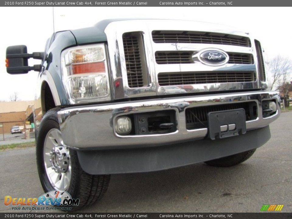 2010 Ford F250 Super Duty Lariat Crew Cab 4x4 Forest Green Metallic / Camel Photo #1