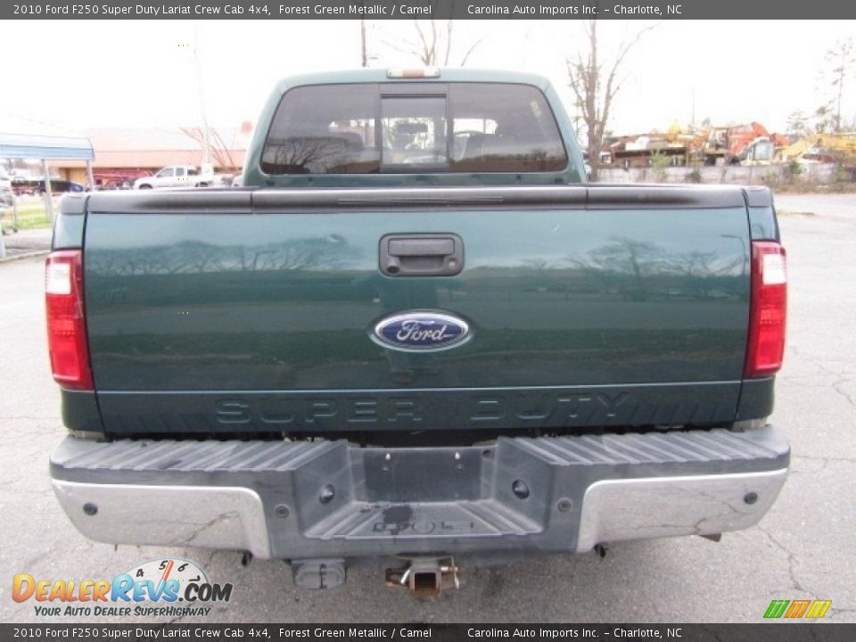 2010 Ford F250 Super Duty Lariat Crew Cab 4x4 Forest Green Metallic / Camel Photo #9