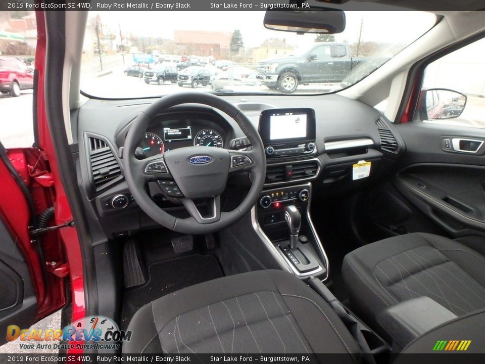 Ebony Black Interior - 2019 Ford EcoSport SE 4WD Photo #12