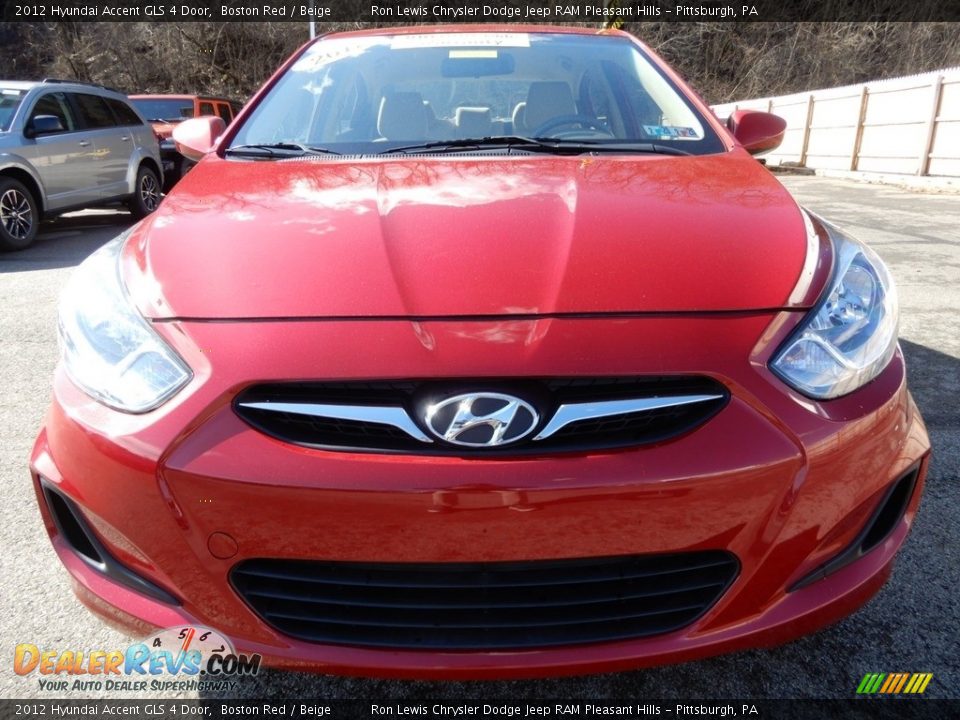 2012 Hyundai Accent GLS 4 Door Boston Red / Beige Photo #8