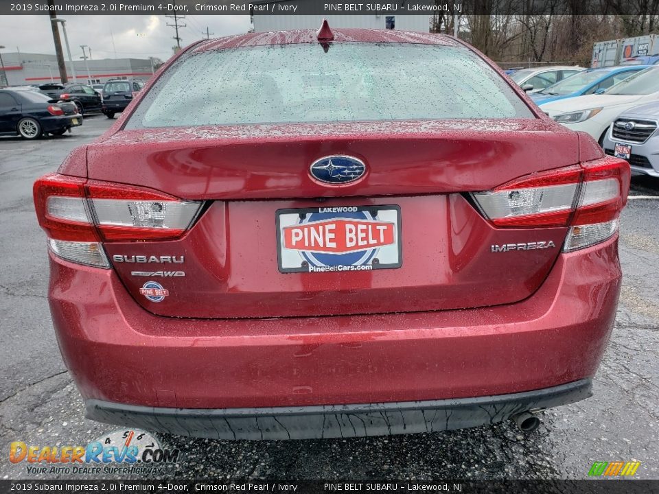 2019 Subaru Impreza 2.0i Premium 4-Door Crimson Red Pearl / Ivory Photo #5
