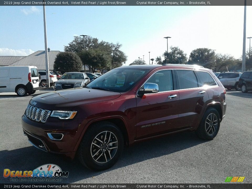 2019 Jeep Grand Cherokee Overland 4x4 Velvet Red Pearl / Light Frost/Brown Photo #1
