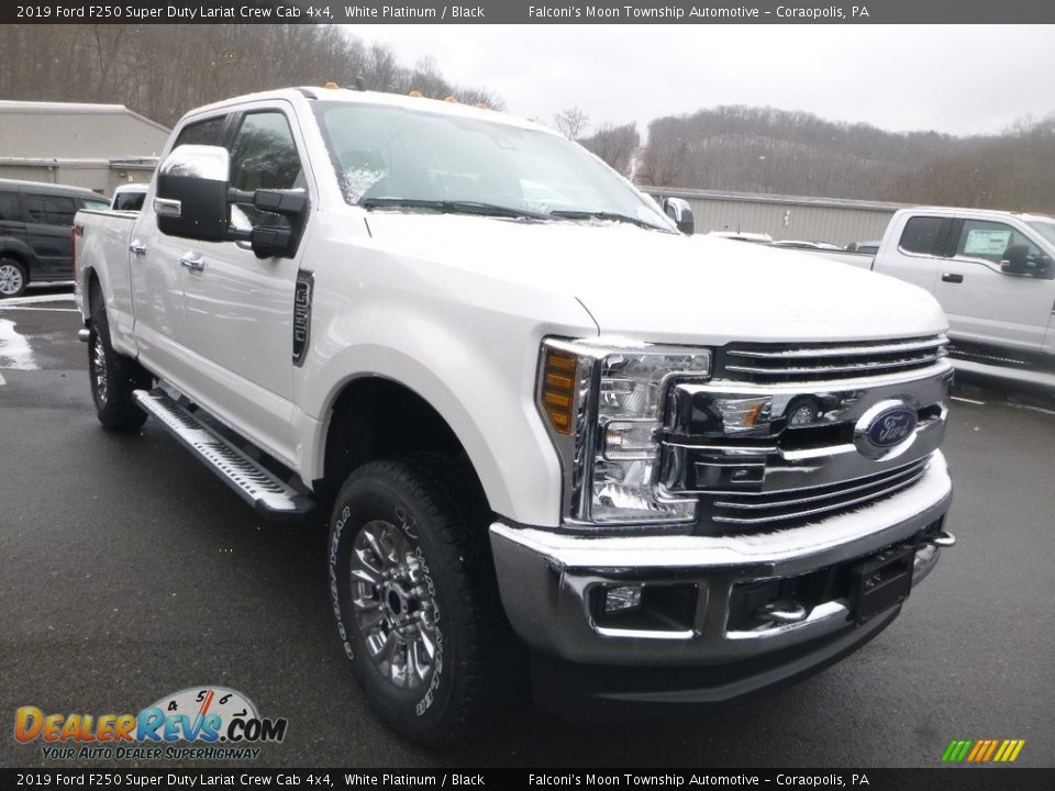 2019 Ford F250 Super Duty Lariat Crew Cab 4x4 White Platinum / Black Photo #3