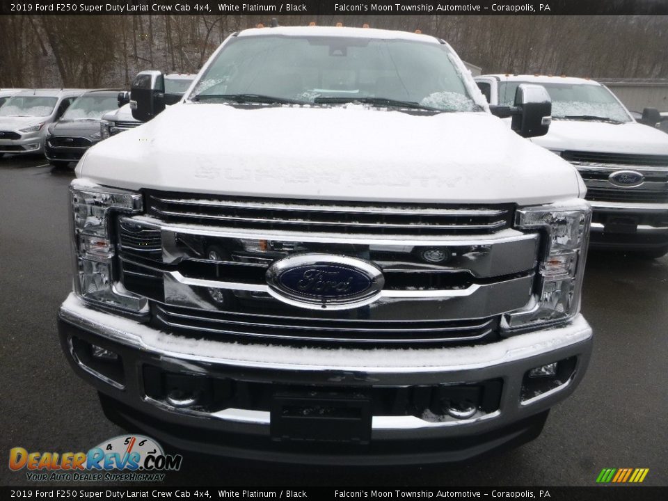 2019 Ford F250 Super Duty Lariat Crew Cab 4x4 White Platinum / Black Photo #4