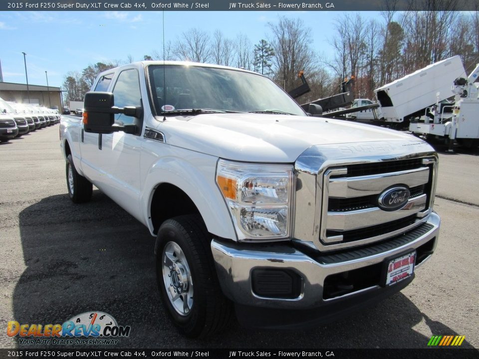 2015 Ford F250 Super Duty XLT Crew Cab 4x4 Oxford White / Steel Photo #7