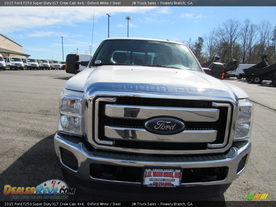 2015 Ford F250 Super Duty XLT Crew Cab 4x4 Oxford White / Steel Photo #8